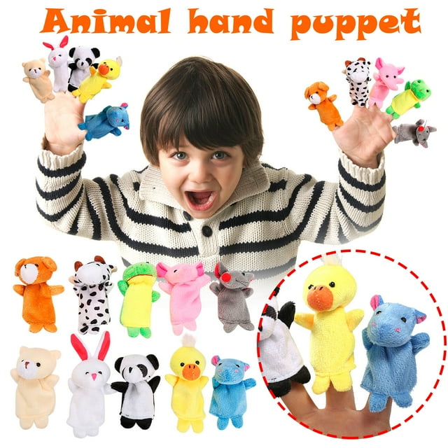 Tender Velvet Animals In Finger Puppet Style For Children For Shows Playtimes