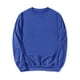 thumbnail image 1 of Sudadera de cuello redondo de color sólido de manga larga de ajuste regular básico informal para hombre Azul M, 1 of 6