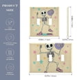 thumbnail image 3 of Dailycode Light Switch Plate Covers 3 Gang Wall Plate Plastics Outlet Covers for Kitchen Home Office Decor Cartoon Skeleton on Dance Floor, 3 of 8