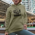 thumbnail image 2 of Let's Go Watch Sunset, Retro Groovy Text Quote, Sand Hooded Sweatshirt or Hoodie, Small, 2 of 5