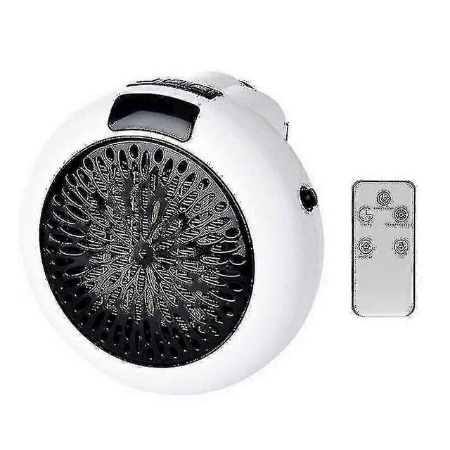 (blanco) Mini calentador de espacio portátil enchufable de pared, 900 W, 220 V, con ventilador