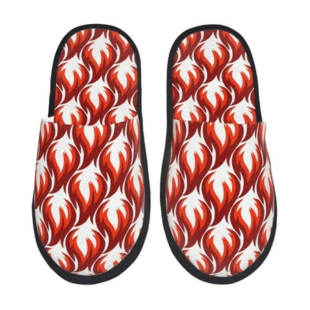 

Tideii Fire Symbols for Home Indoor Cotton Slippers Autumn and Winter EVA Plush Slippers Household Supplies Unisex-Medium