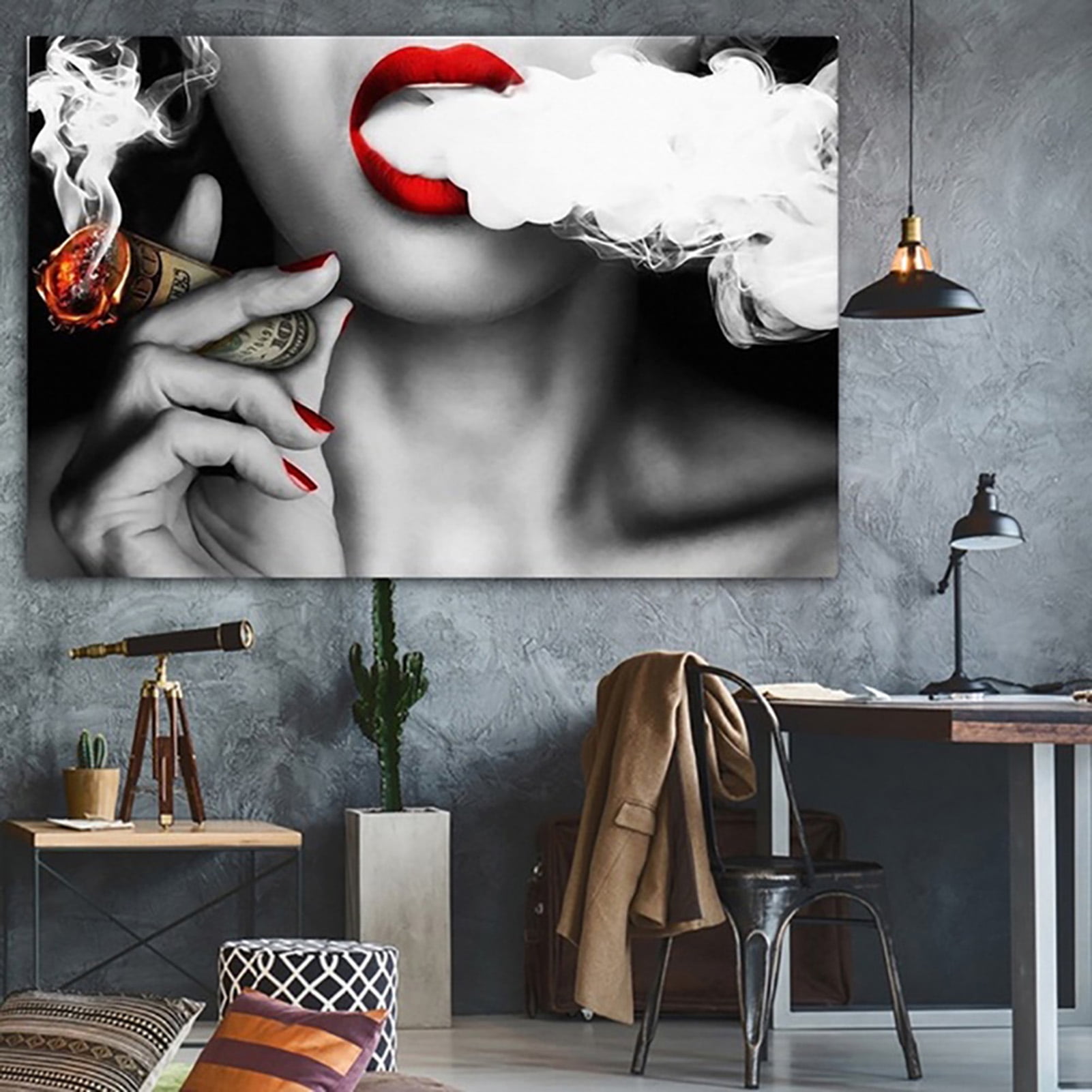 Photography Home Decor cigar making Black Framed Wall Art Print 