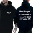 thumbnail image 5 of "Need Prayer? Tap My Shoulder" Double-Sided Graphic Hoodie, Unisex Christian Faith-Based Apparel, Praying Friend Streetwear, 5 of 7