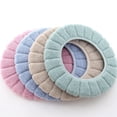thumbnail image 1 of Almohadillas protectoras para asiento de inodoro, de tela lavable, elásticas, suaves y gruesas, para baño, 4 Uds. (azul, rosa, verde y beige), 1 of 5