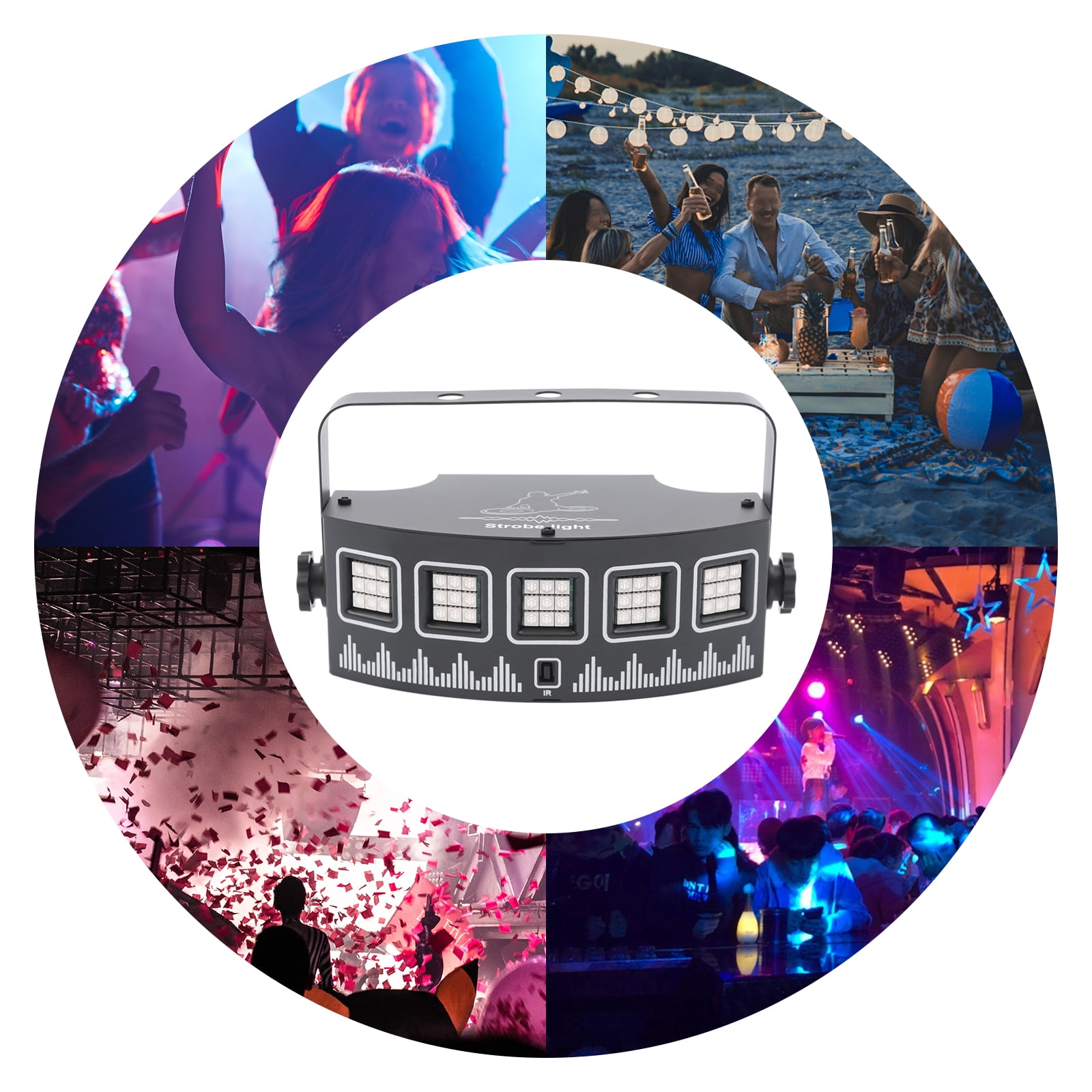 45 Beads Lights DJ Disco Party Stage Light Laser Projector LED Show Lighting For Stage, Ballroom, Bar, KTV Box, Birthday Party