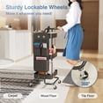 thumbnail image 4 of Utilitario de metal Rolling Cart DTK de 3 niveles con mesa y almacenamiento lateral, 4 of 8