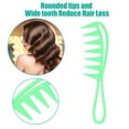 thumbnail image 2 of Unique Bargains 3 Pcs Anti Static Hair Comb Wide Tooth for Thick Curly Hair Hair Care Detangling Comb Green, 2 of 6