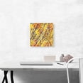 thumbnail image 2 of ARTCANVAS Yellow Purple White Orange Modern Canvas Art Print - Size: 12" x 12" (0.75" Deep), 2 of 9