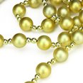 thumbnail image 2 of Northlight 9' Decorative Shatterproof Matte and Shiny Gold Beaded Christmas Ball Garland, 2 of 2