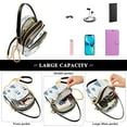 thumbnail image 5 of FORMRS Crossbody Bag for Women Quilted Travel Shoulder Cell Phone Purse with Chain Strap Handbag, White Snowman, 5 of 7