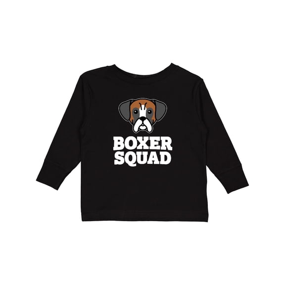 Inktastic Dog Boxer Squad Boys or Girls Long Sleeve Toddler T-Shirt