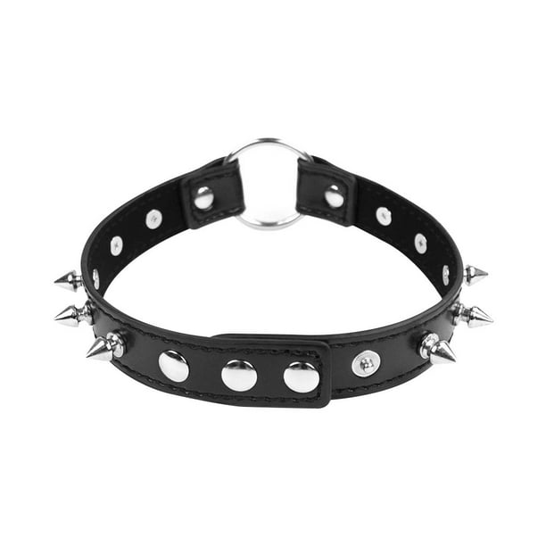 Collar de cuero Encantador Foreplay Mujeres PU Collar de cuero Gargantilla ajustable Juguete sexual para adultos, Tipo 6 Methold XX000031-06