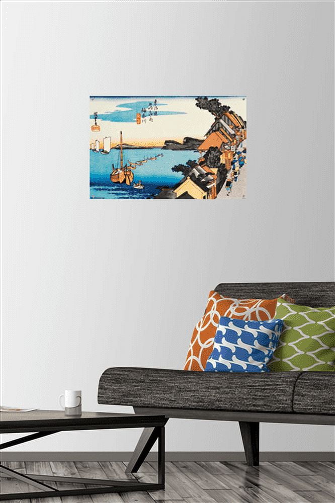 Scenery Of Kanagawa Wall Poster with Push Pins, 14.725" x 22.375"