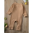 thumbnail image 4 of Coduop 2 Pack Infant Baby Bodysuit Romper Long Sleeve Jumpsuit for Newborn Girls Boys,Two Piece, 4 of 9