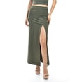 thumbnail image 1 of Falda midi con abertura Roman Fashion /Juvenil, 2424 (Verde militar) verde oscuro M, 1 of 5
