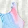 thumbnail image 7 of NOLDARES Girls Adjustable Ties One Piece Swimsuit Sweet Floral Print Ruffled Bathing Suit Swimwear(Blue,11-12 Y), 7 of 7