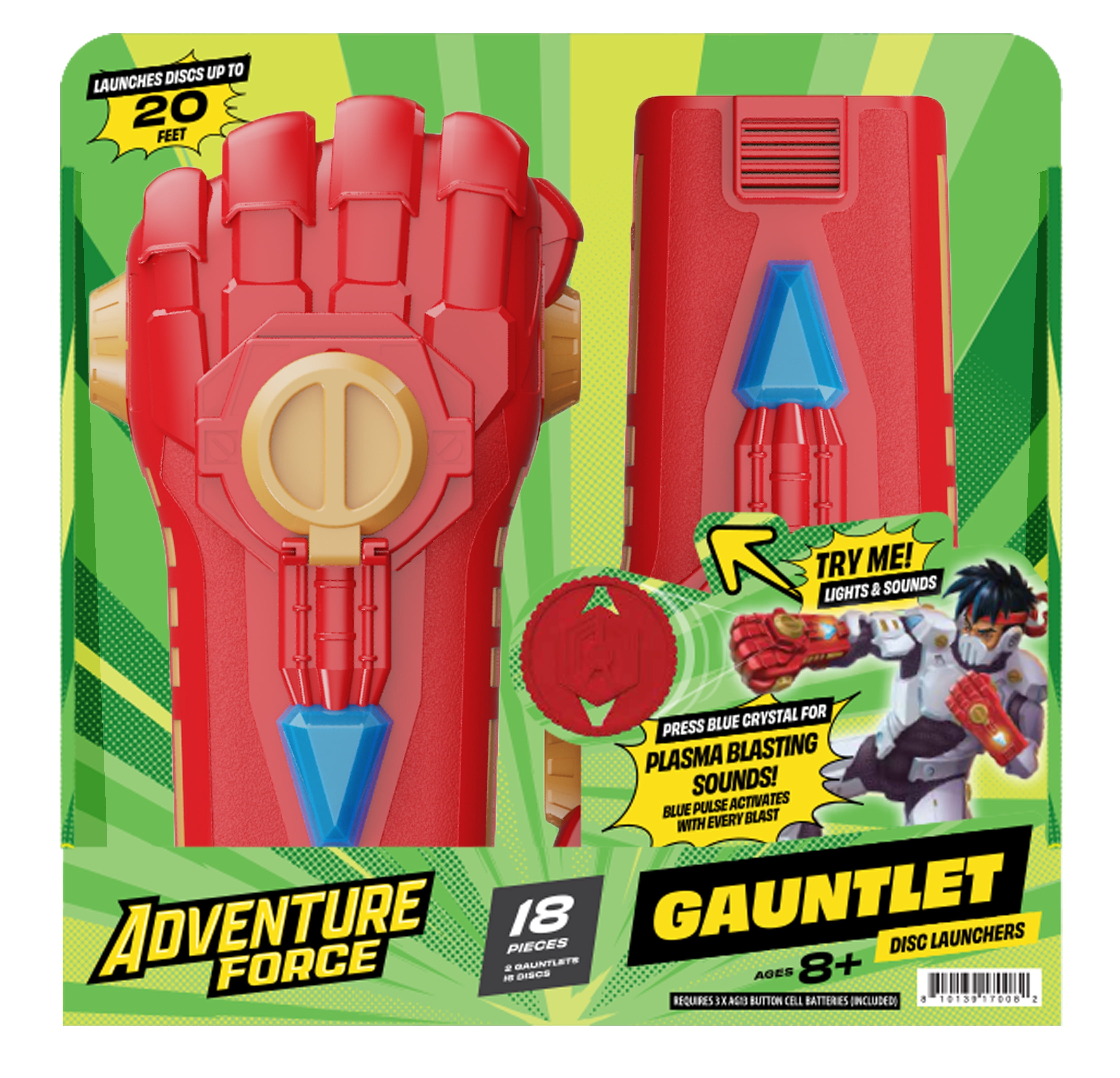 Adventure Force Gauntlet Disc Launcher Toy for Indoor and Outdoor Play