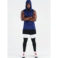 thumbnail image 6 of NELEUS Men's Workout Tank Tops with Hoodie Sleeveless Running Muscle Shirts 3 Pack,Black+Gray+Blue,US Size M, 6 of 7
