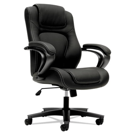 HON HVL402.EN11 17 in. to 21 in. Seat Height 250-lbs. Capacity Executive High-Back Chair - Black/Iron Gray