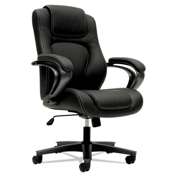 HON HVL402.EN11 17 in. to 21 in. Seat Height 250-lbs. Capacity Executive High-Back Chair - Black/Iron Gray