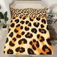 thumbnail image 2 of Manfei Cheetah Print Queen Sheet Sets,Brown Black Flat Sheet,Leopard Pattern Queen Fitted Sheet For Teens,Super Cozy Room Decor,4-Piece, 2 of 7