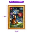 thumbnail image 5 of Happy New Year Abyssinian Family Cheer Winter Midnight Firework Acrylic Plaque with Wood Photo Frame Box Cat Lover Kitten Owner Gifts Light Box - 02025, 5 of 5