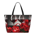 thumbnail image 2 of Easygdp Red Wine Rose Bolsa de Viaje de Playa de Gran Capacidad, Bolsa Tote Perfecta para la Playa, Escapadas de Fin de Semana y Viajes, 2 of 7