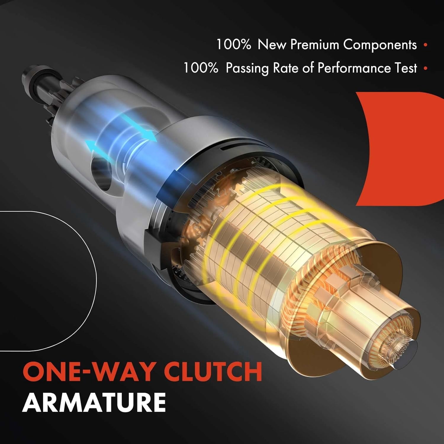 A-Premium Starter Motor Compatible with Chrysler 300 2005-2014 & Dodge Challenger 2009-2023, Charger 06-21, Magnum 05-08, 5.7L 6.1L, 12V 1.4KW 13T CW 3-Bolt Mounting, Replace# 4608801AA, 4280002201