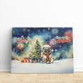thumbnail image 3 of Merry Christmas and Happy New Year Santa Pug Holiday Xmas Winter 2025 Horizontal Matte Canvas Poster Dog Lover Gifts Wall Art Home Decor - 00024, 3 of 5