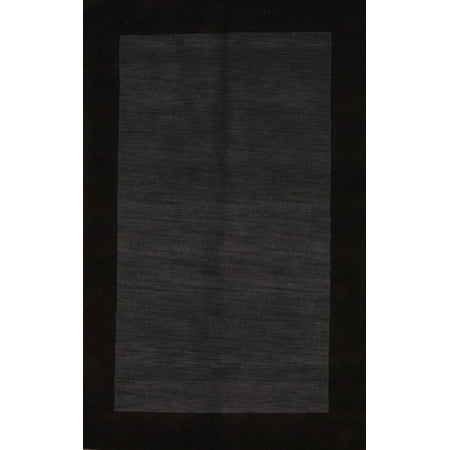 - Rugsource 5x8 Gabbeh Oushak Hand Tufted Oriental Area Rug Classical Black (5' 0