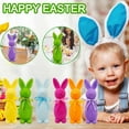 thumbnail image 6 of Easter Flocked Bunny Figurines with Bow Ties, 9.86 Inch Adorable Rabbit Tabletop Decor for Spring & Easter, Cute Home & Garden Ornaments for Easter Celebration, 6 of 6