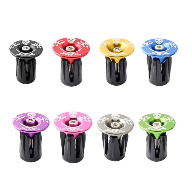1 Paire de Capuchons de Guidon Composant Robuste en Aluminium Professionnel Vélo Poignées en Alliage Raccord de Poignée Plug Pièces Vélo Remplacement de Pièce pour Remplacer Vert