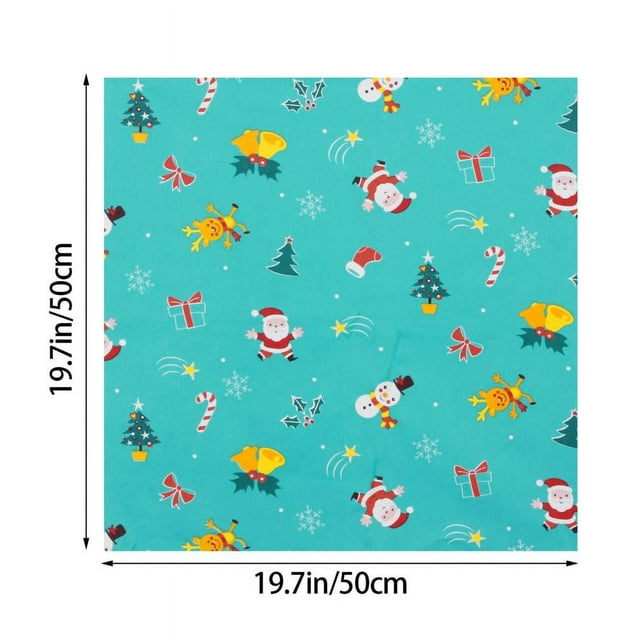 SDNall Mouchoir de Noël en Coton Imprimé pour Enfants Fait Main 8 Pcs