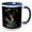 Blue/White, variant on 3drose, Funny Cute Buck Deer Driving Tank Says Bring It On, 11oz Mug