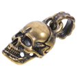 thumbnail image 1 of Retro Brass Skull Keychain Pendant Durable Skeleton Hook Halloween Craft Charm Unique DIY Accessory for Bracelets Bags, 1 of 5