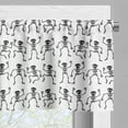 thumbnail image 5 of Ambesonne Bones Valance & Curtain, Dancing Skeletons Pattern, 55"x24", Charcoal Grey and White, 5 of 7