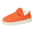 thumbnail image 2 of Viluyesy Mens and Womens Platform Slippers, Cozy Warm Fleece Lining Soft Sole Winter Slip On House Shoes Orange, 2 of 6