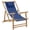 Navy blue, variant on vidaXL Patio Deck Chair Sling Chair for Balcony Deck Porch Bamboo and Canvas