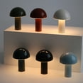 thumbnail image 6 of Celia 10" Mushroom Portable LED Table Lamp, 3-Way Dimming and Rechargeable, 6 of 17