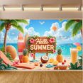 thumbnail image 7 of Colorful Design Summer Banner Tropical Vibes Beach Theme Hello Summer for Outdoor Party Beach Vacation Summer Event, 7 of 7