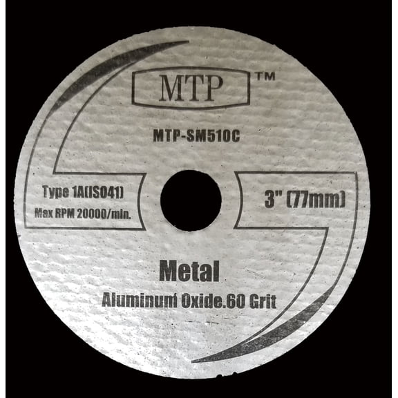 MTP 3" in Diameter Metal Cutting Wheel For Dremel Saw Max SM510C 60 Grit Fit for Dremel 3" Series compact saw (1pc)