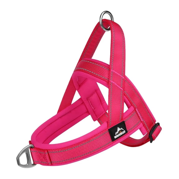 dgysar Breathable Mesh Dog Harness Reflective No Pull Adjustable Escape Proof Pet Vest for Small Medium Large Dogs Hot Pink S
