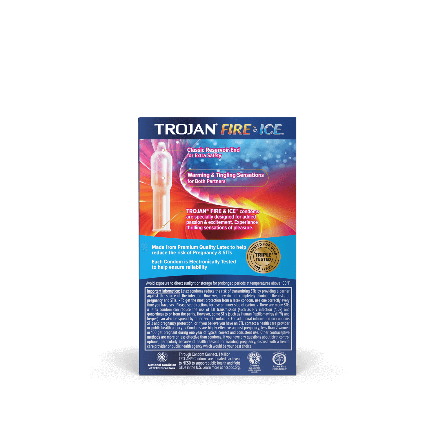 Trojan Fire & Ice Premium Lubricated Latex Condoms, Warming Tingling Sensations - Walmart.com Trojan Fire & Ice Premium Lubricated Latex Condoms, Warming Tingling Sensations - Walmart.com