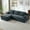 Dark grey-LHF, variant on SEENYOO 96.1" Boneless Couch, Black Couches for Living Room, L-Shaped Cloud Modular Sectional, Deep Seat & Sleeper, No Assembly Required, Dark Grey