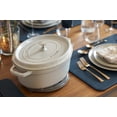 thumbnail image 2 of Staub Cast Iron 7-qt Oval Cocotte - White Truffle, 2 of 5