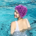 thumbnail image 2 of Gorro de Natación Elegante Suave para Damas Sunnimix Tridimensional P Violeta, 2 of 8