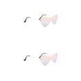 thumbnail image 1 of Qarigey Gafas de sol con forma de corazón únicas portátiles, accesorios para festivales, regalo creativo, accesorios para mujeres para viajar, playa, Rojo azul 2piezas Qarigey CBP347142, 1 of 6