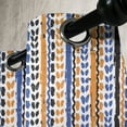 thumbnail image 2 of Ambesonne Tribal Grommet Curtain Single Panel, Watercolor Zigzag Lines, 50"x60", Navy Blue Orange Black, 2 of 5
