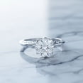 thumbnail image 3 of Mauli Jewels 0.75 Carat Diamond Engagement Ring for Women – Halo Wedding Ring in 14K White Gold, 4-Prong Setting, 3 of 7